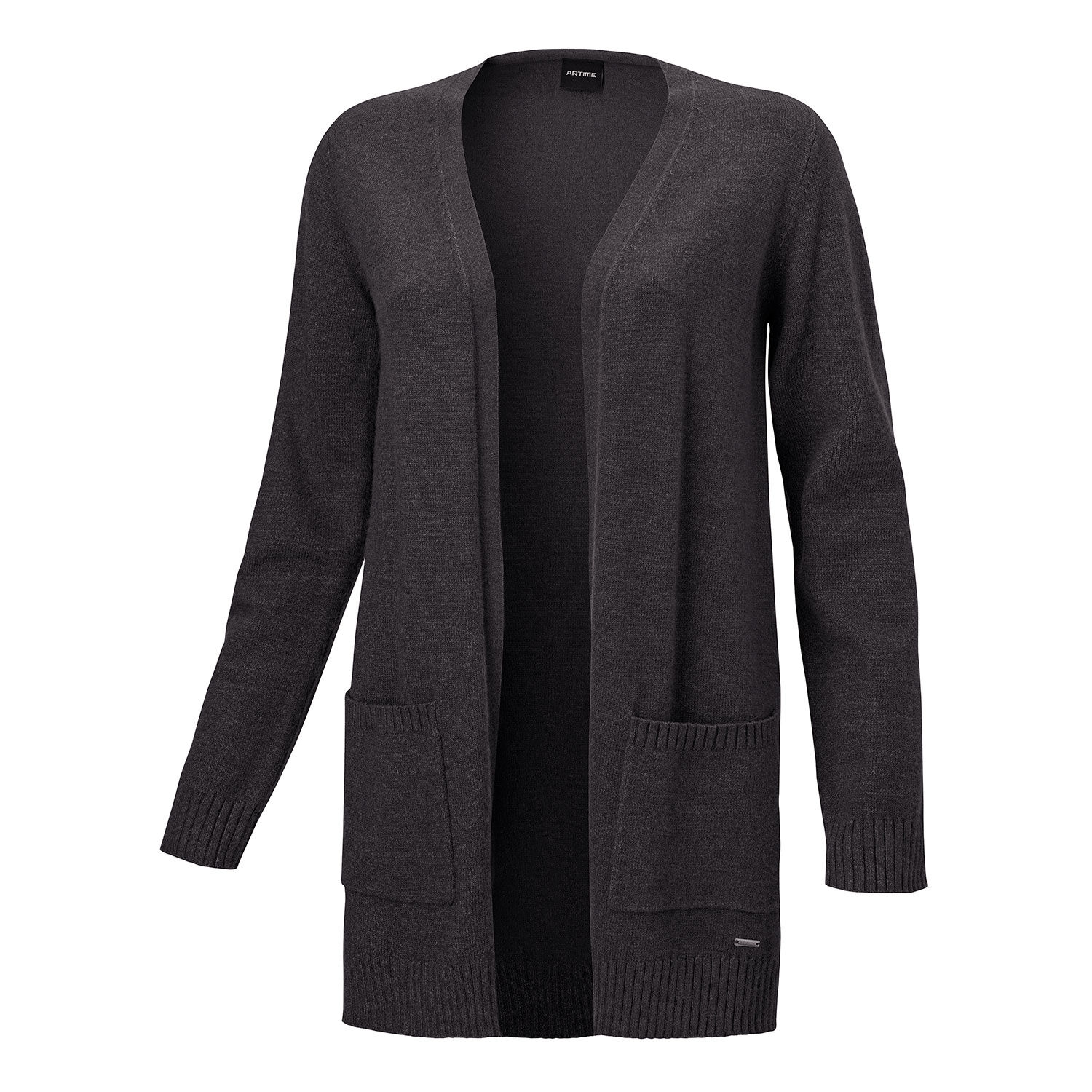 Strickcardigan mit aufgesetzten Taschen