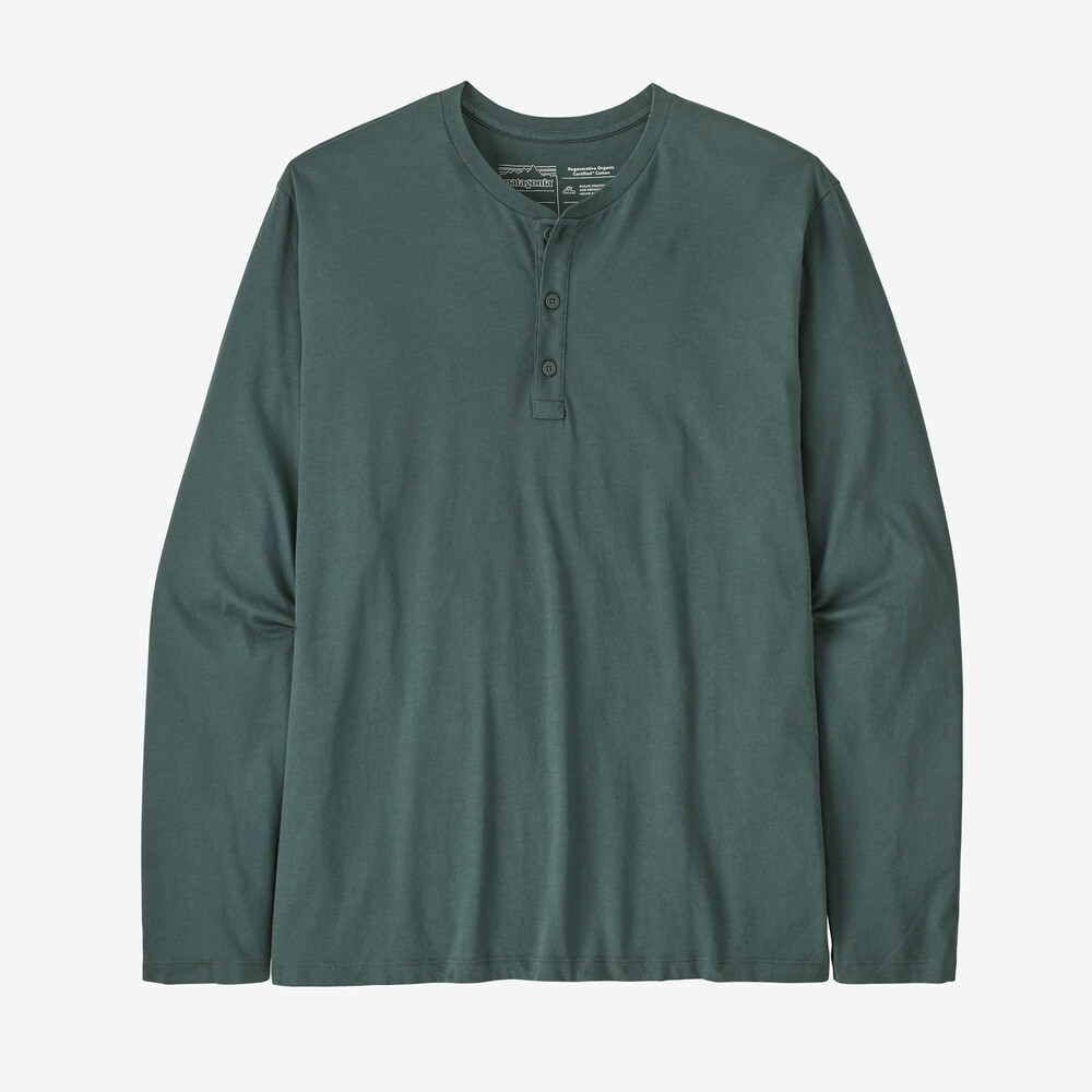 Leichtes Henley-Shirt für Herren aus regenerativer, biozertifizierter Baumwolle