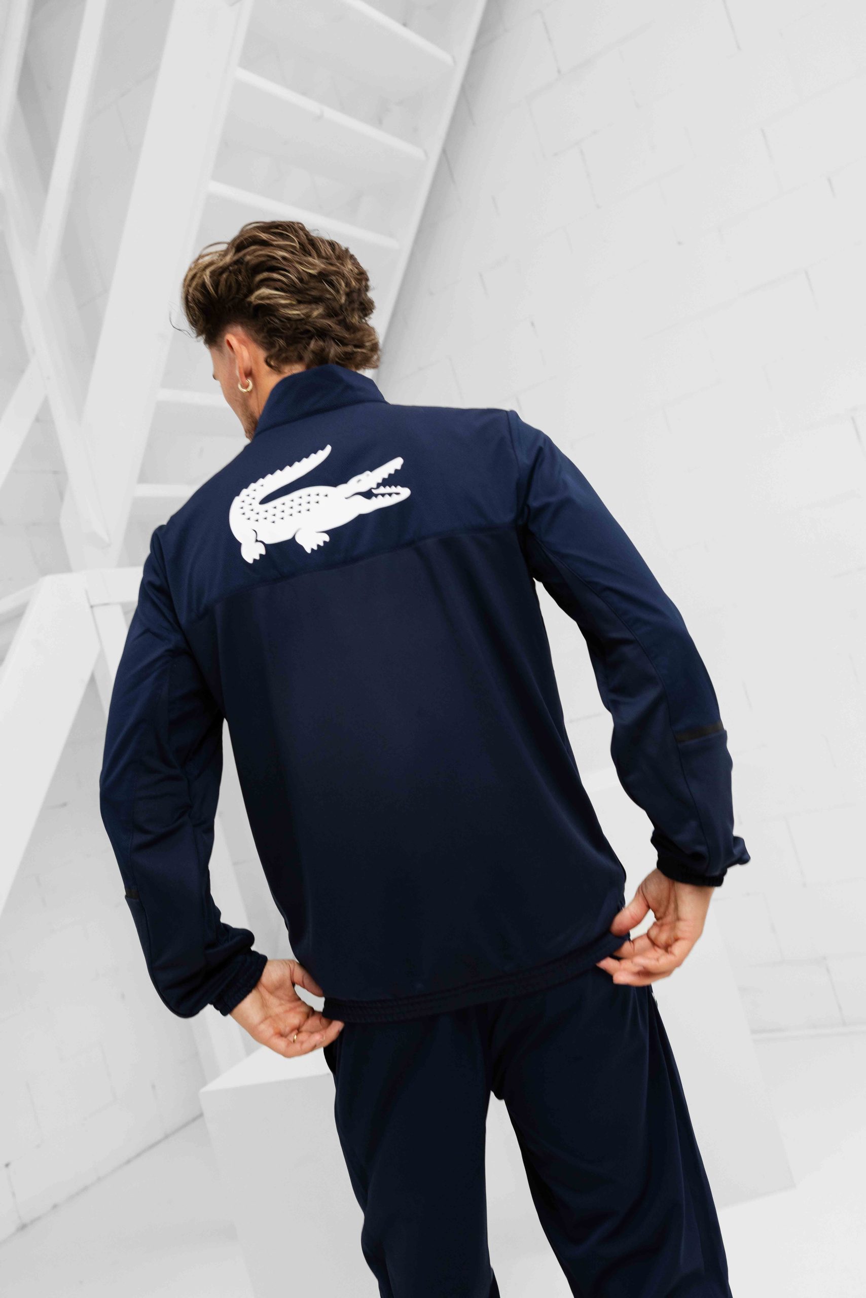 Lacoste Tennis x Daniil Medvedev Trainingspak Heren Donkerblauw
