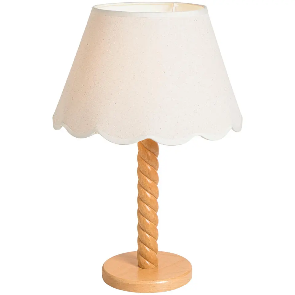 Lampenkap Florine - off-white katoen - 19xØ30 cm