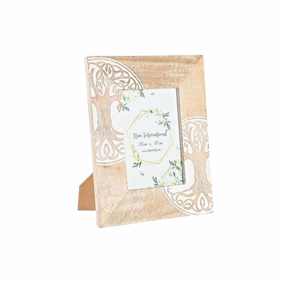 DKD Home Decor Cadre Photo Blanc Marron