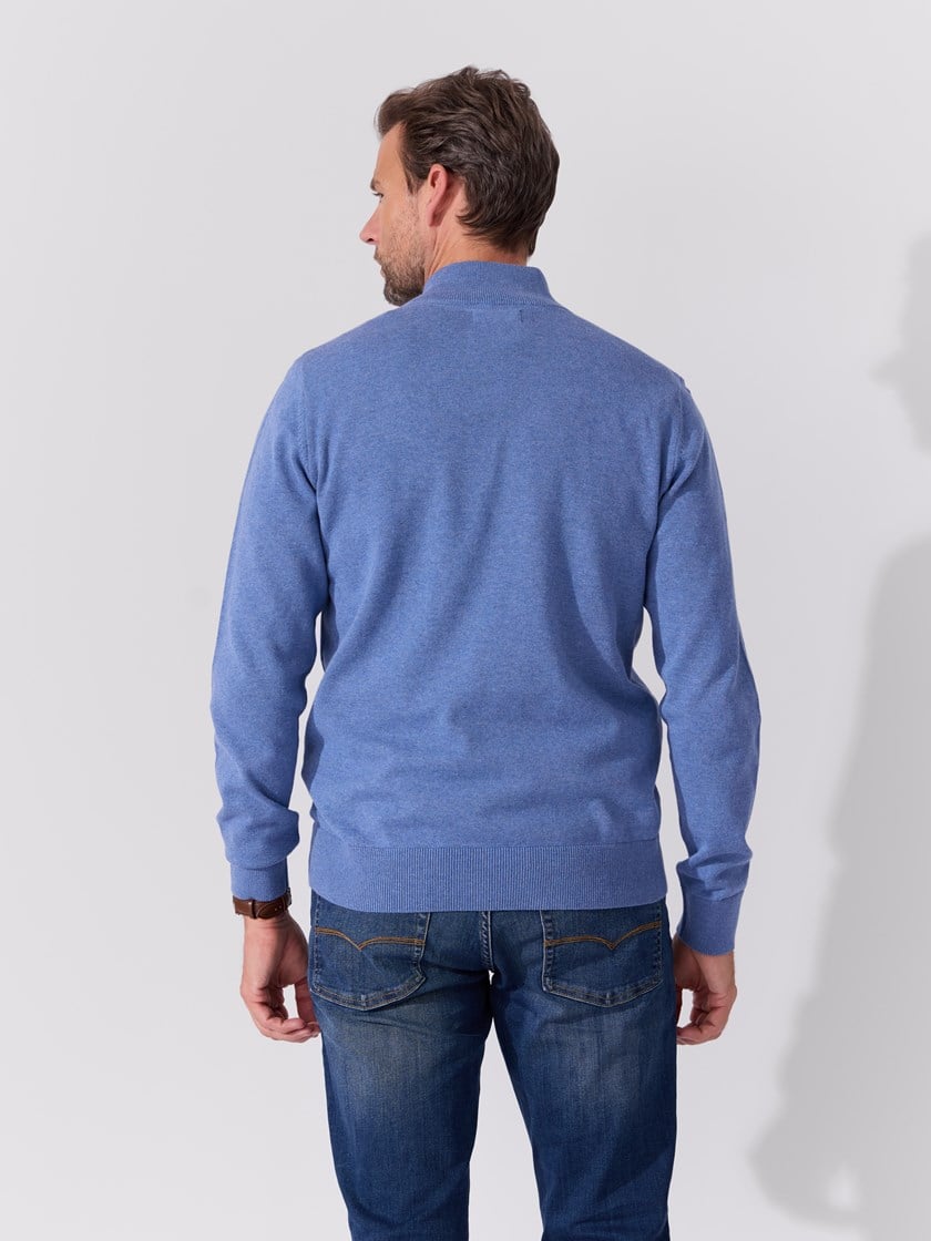 Georg zip genser Ensign Blue