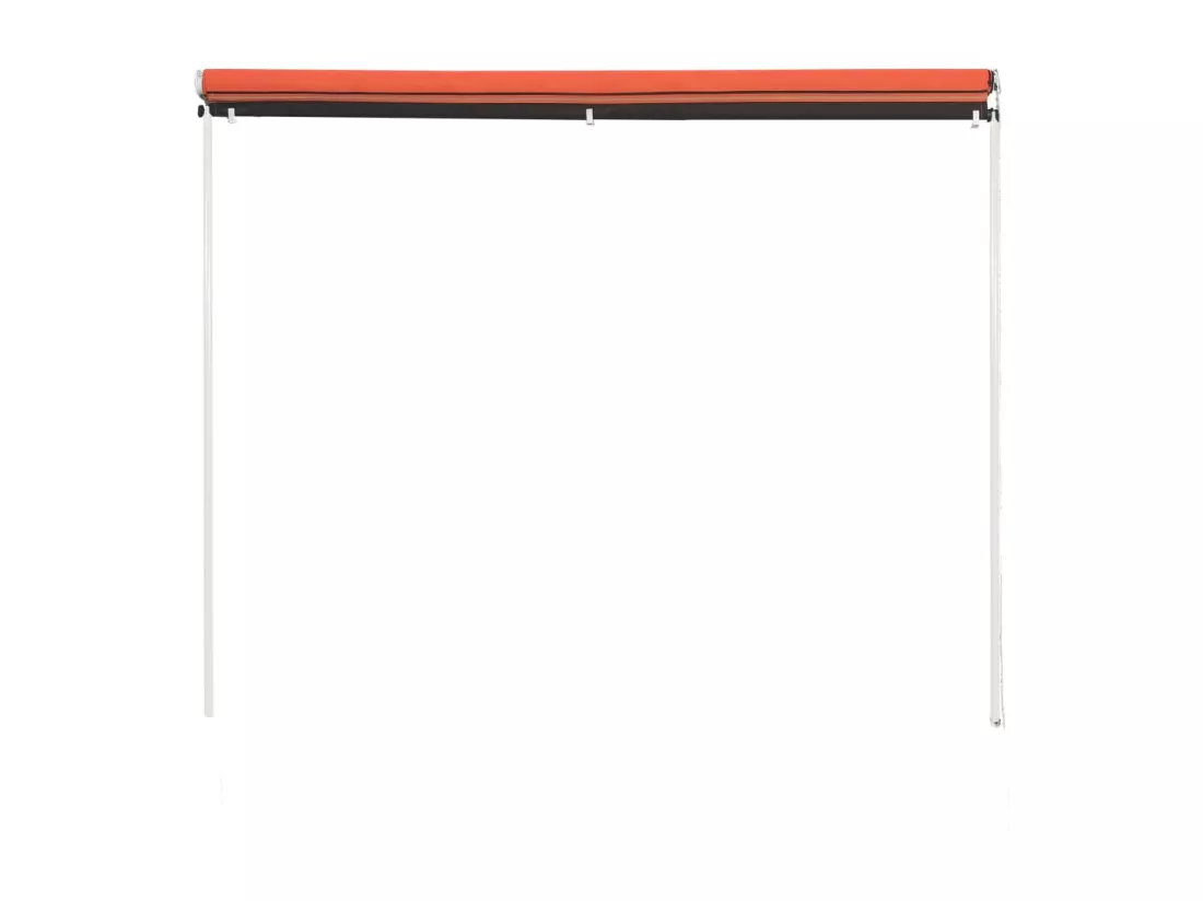 Auvent rétractable 400x150 cm Orange et marron