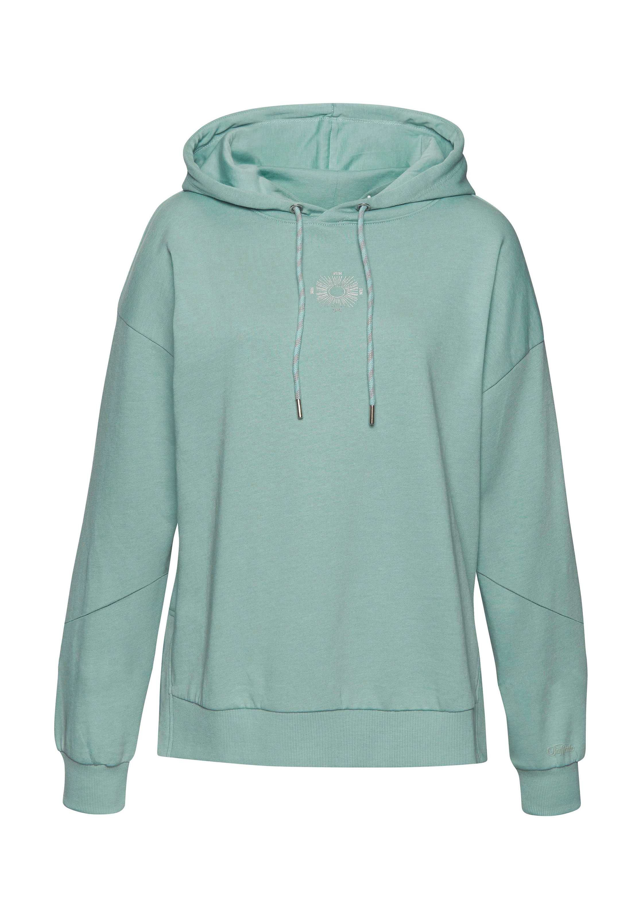 Buffalo Hoodie , Kapuzensweatshirt mit grossem Rückenprint- mit Glanz-Effekt, Loungewear