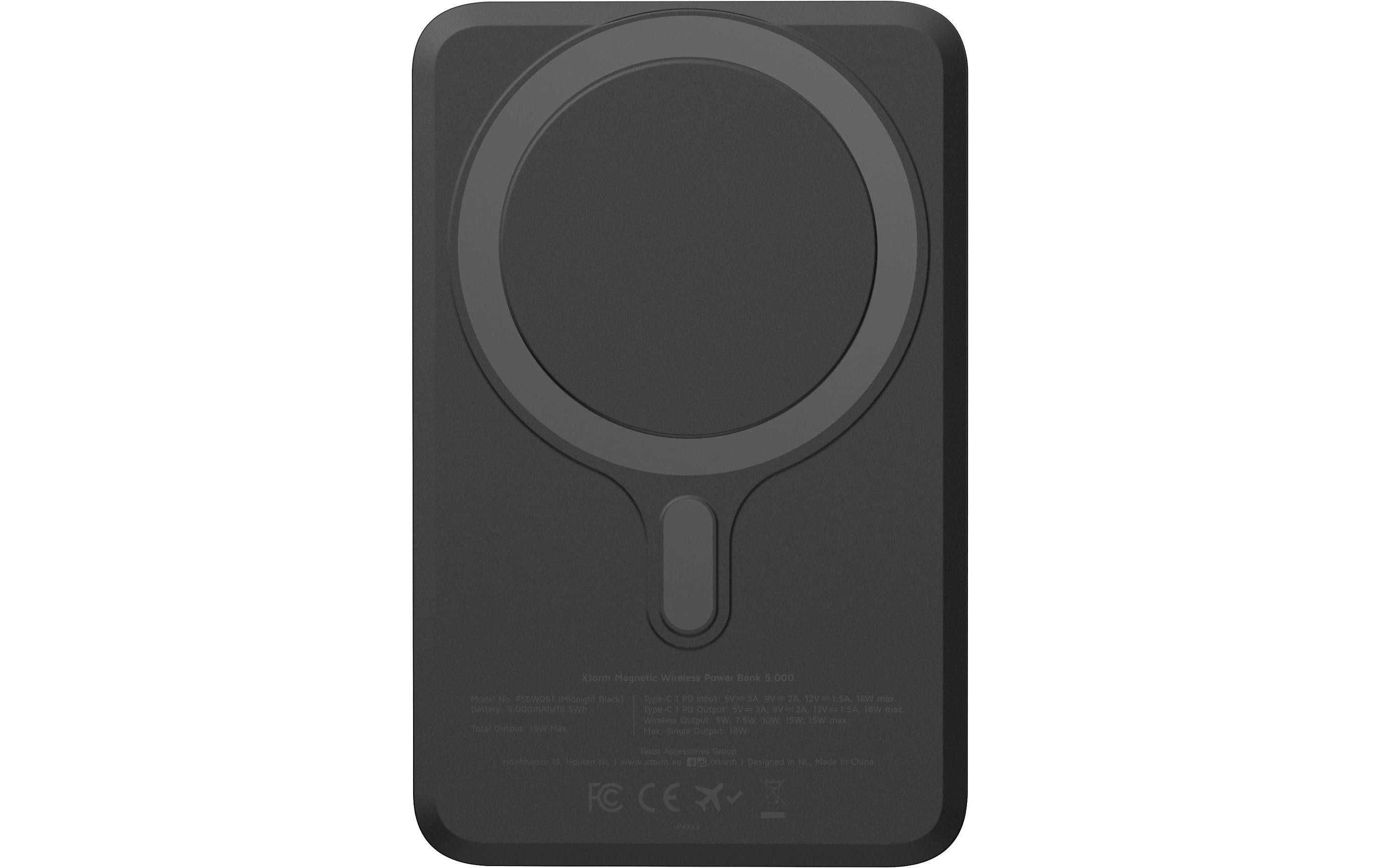 Powerbank FS5W051 5000 mAhSchlanke Wireless-Powerbank mit USB-C Anschluss