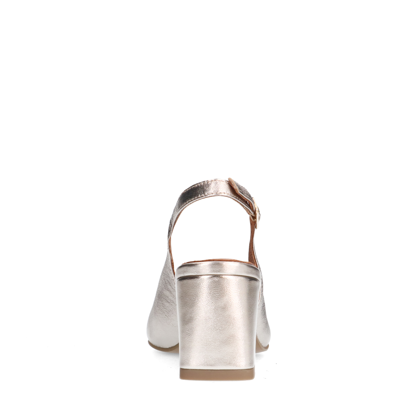 Goudkleurige leren slingbacks