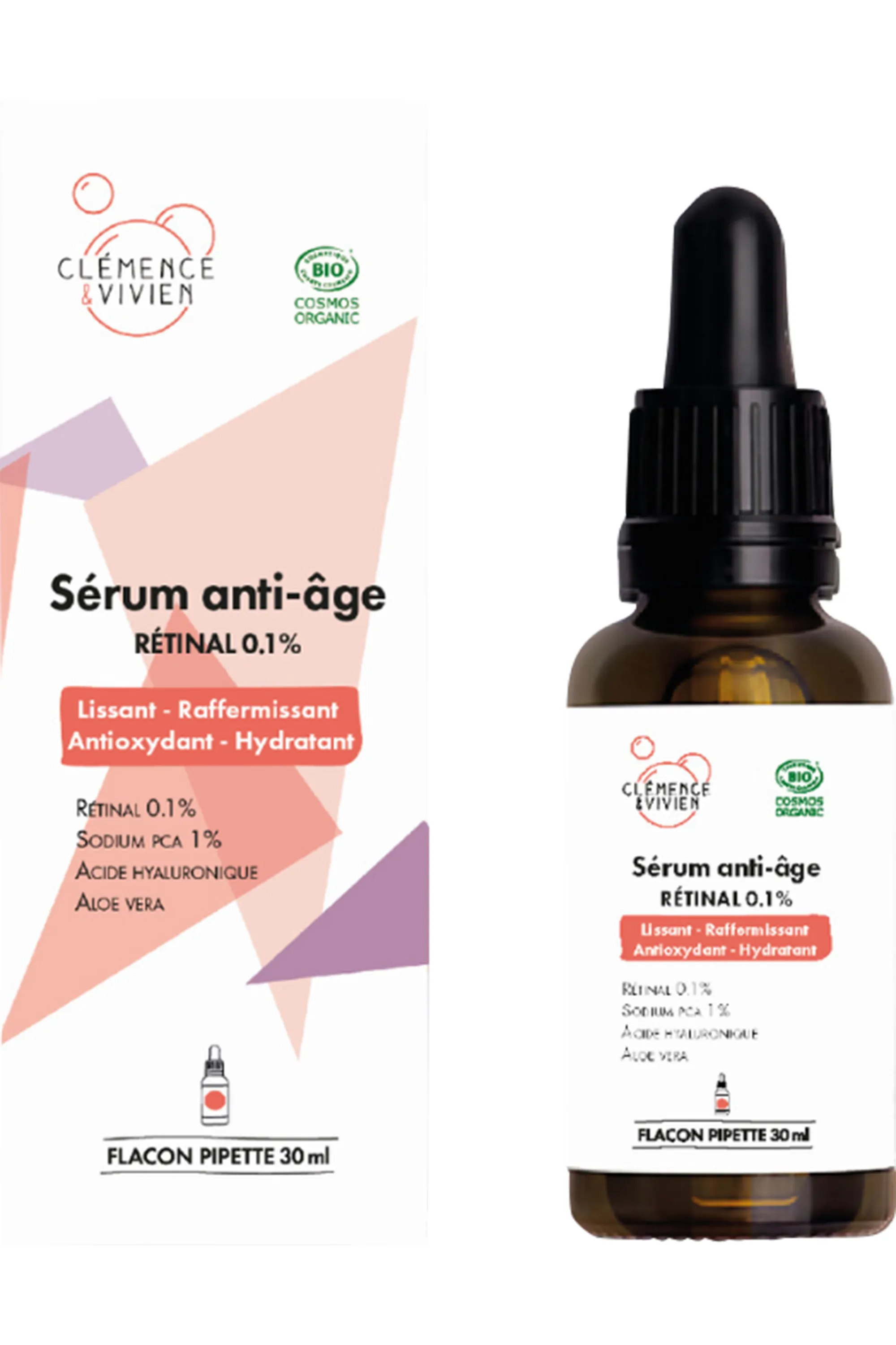 Clémence et Vivien Sérum anti-âge rétinal bio-30 ml