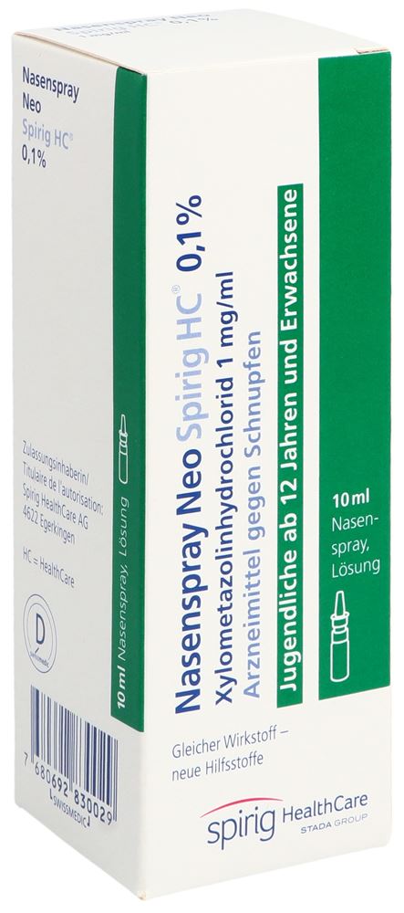 SPRAY NASAL NEO Spirig HC 0.1 %<br>10 ml, Flasche, Nasenspray, Lösung