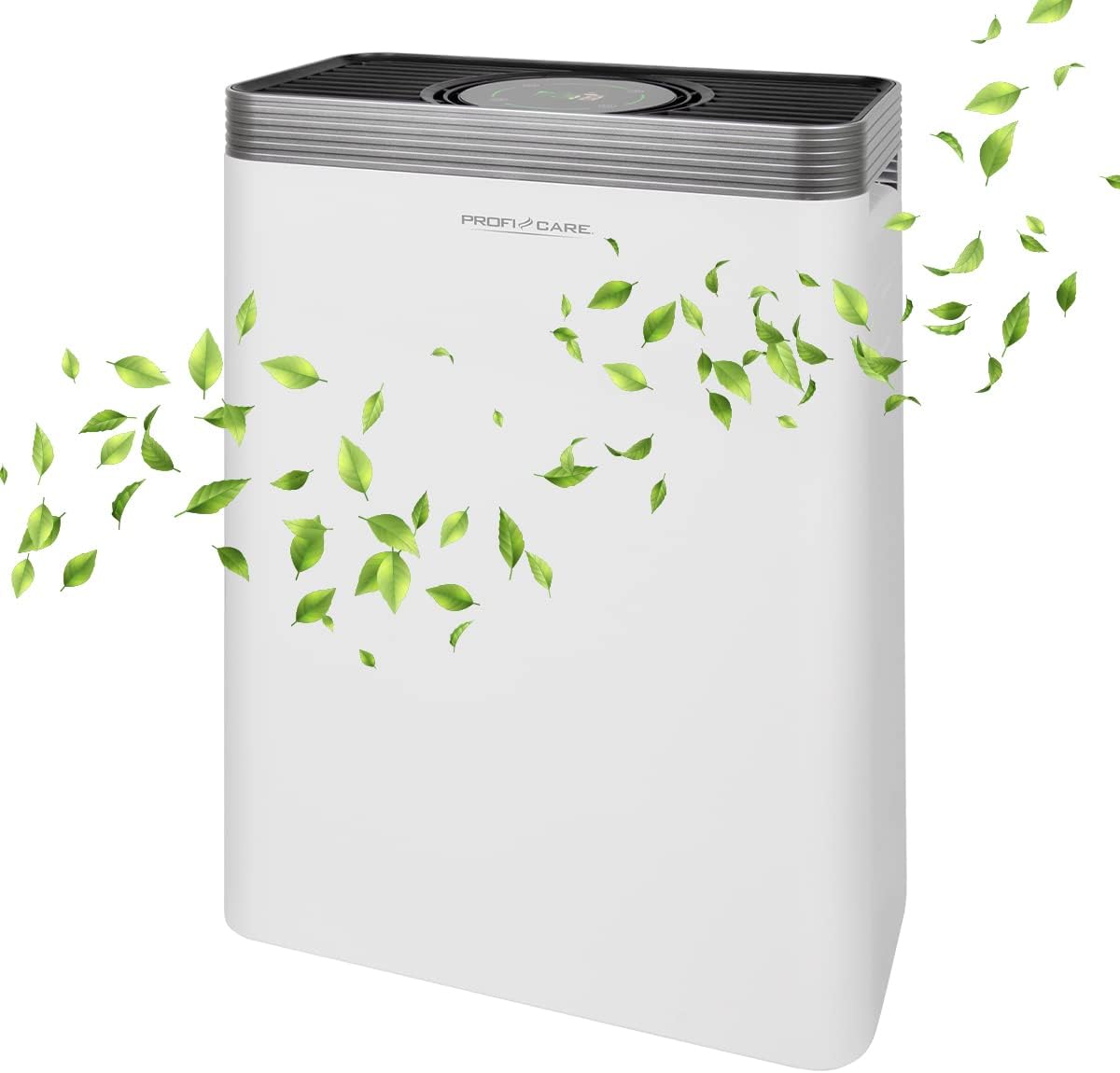 ProfiCare Luftreiniger PC-LR 3076, Air Purifier, Luftreiniger Allergiker gegen Staub, Pollen, Nikotin uvm., Raumluftreiniger für Räume bis zu 60m², leise, 4-fach Filtersystem, Sensor Touch-Bedienung