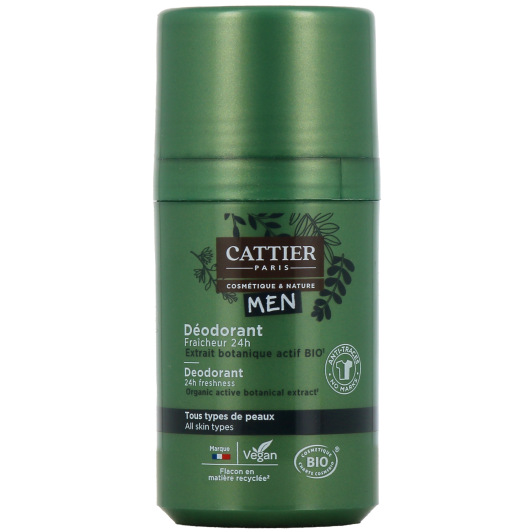 Cattier Men déodorant roll-on fraicheur 24h