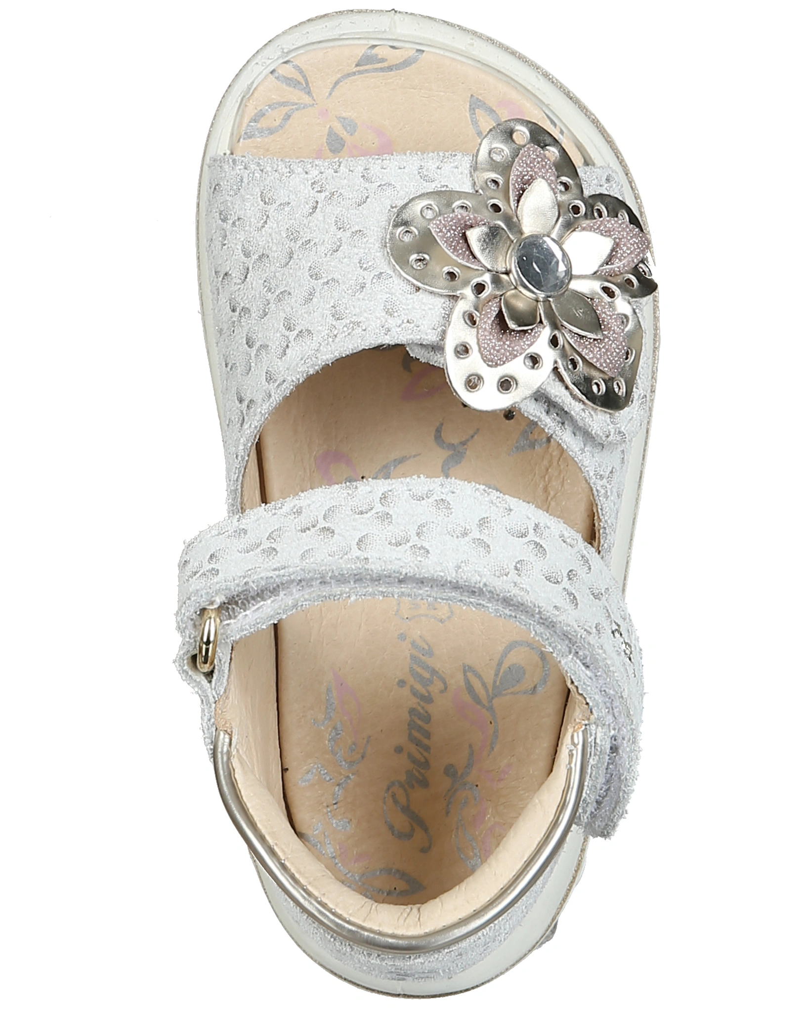 Klett-Sandalen BLÜTE in weiß