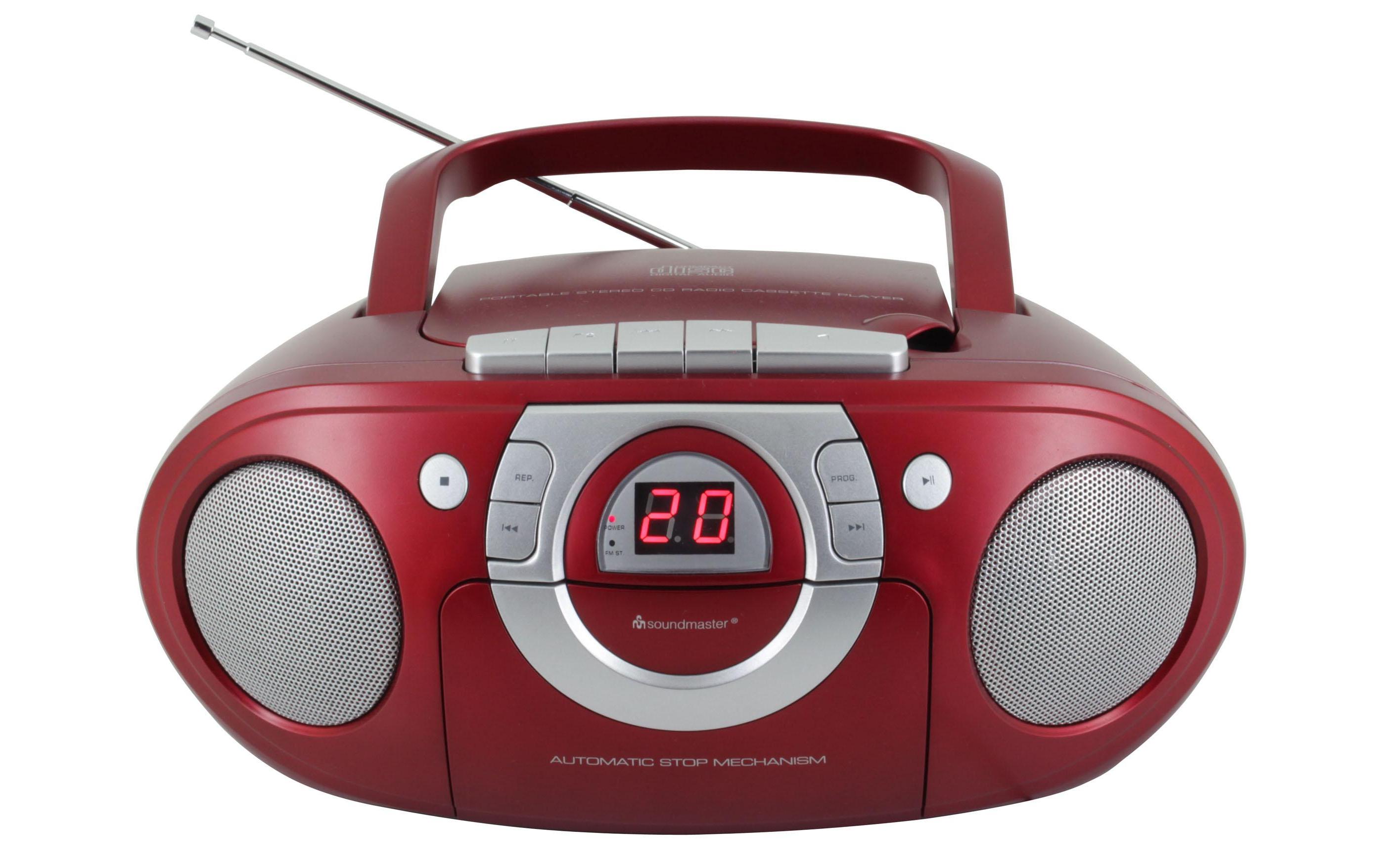 Radio/CD-Player SCD5100RO RotRadio-Kassettenspieler mit CD-Spieler