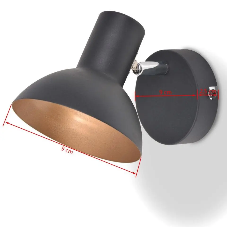 vidaXL - Wandlamp - Multikleur - Metaal - 2 stuks