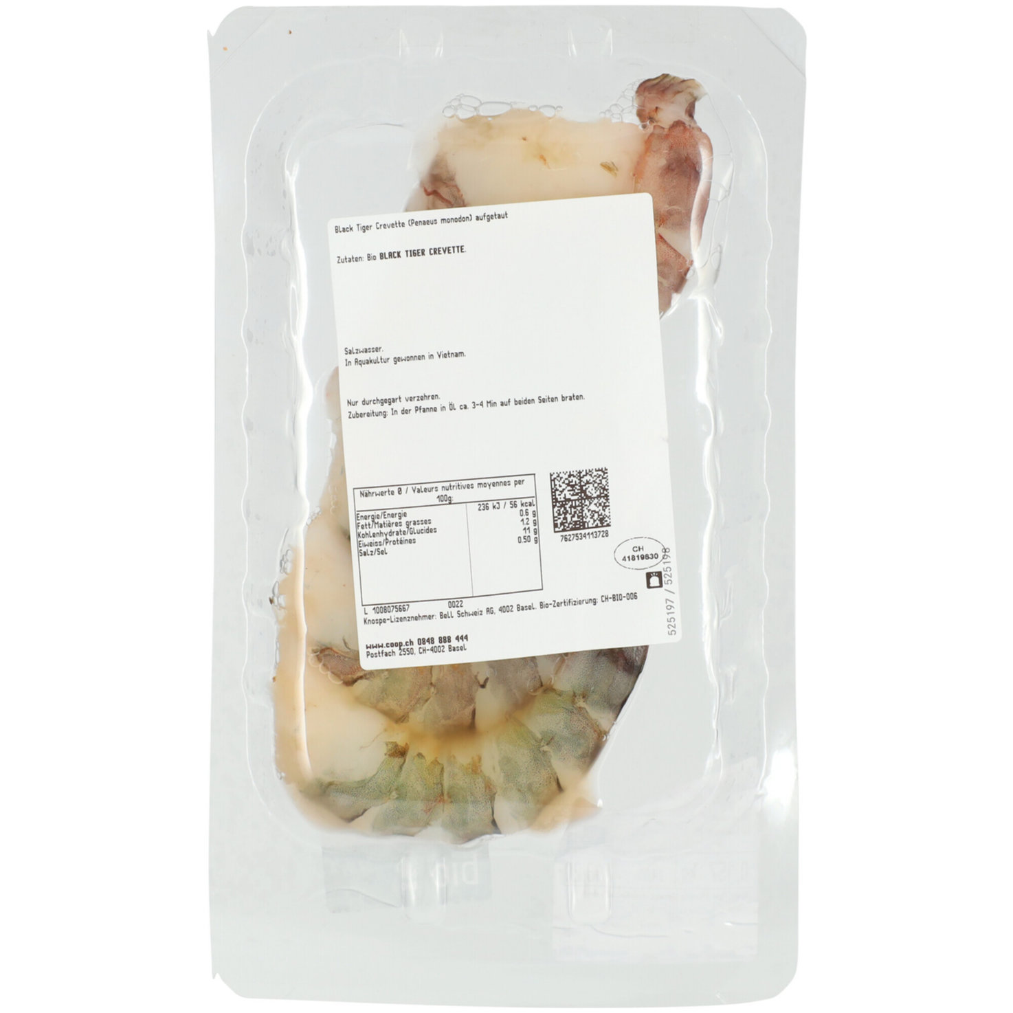 Naturaplan Crevetten Black Tiger gross roh ca. 140g