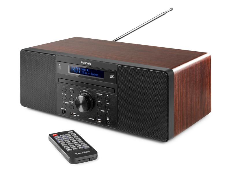 Audizio Radio/CD-Player Prato Dunkelbraun DAB  Radio mit CD-Player