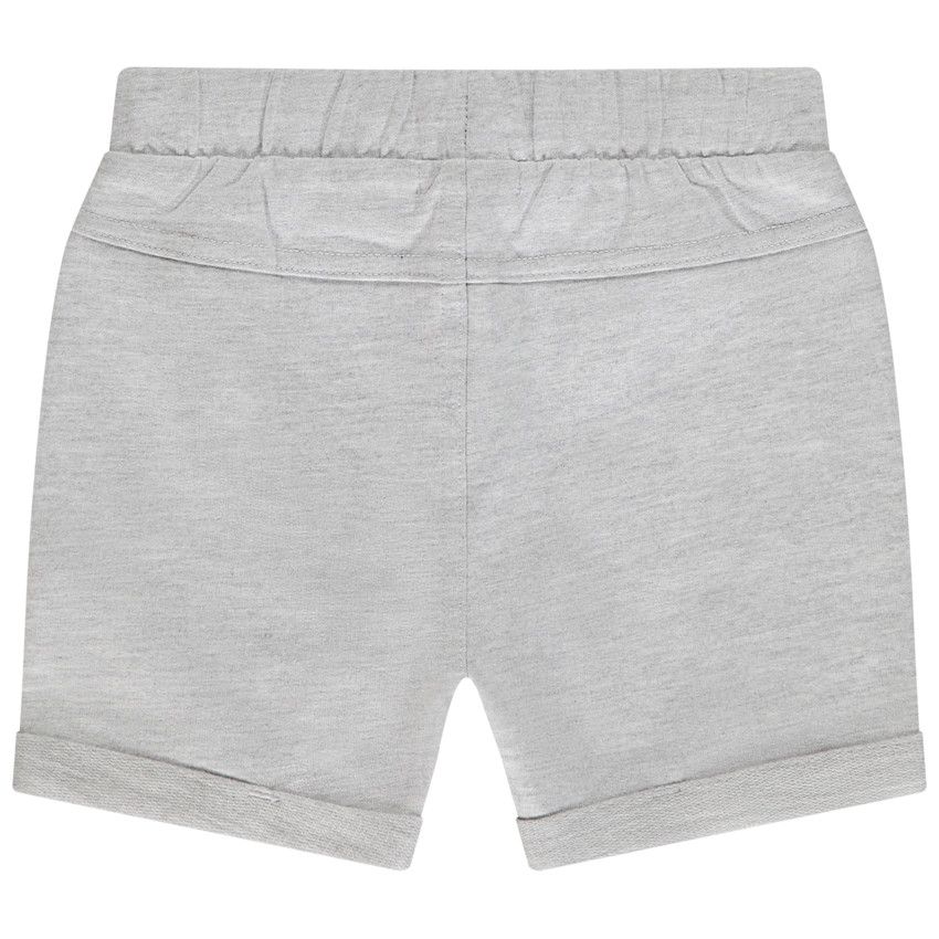 Bermuda en molleton uni pour bébé garçon - Gris clair