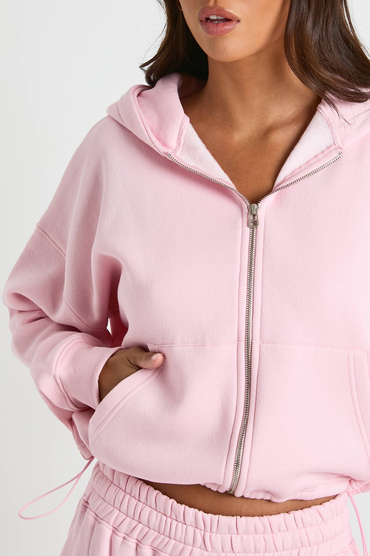 boohoo Ath Archive Sweat à capuche zippé avec appliqué en tissu assorti