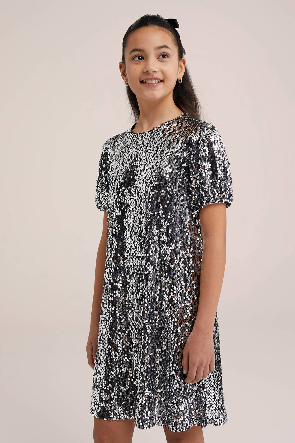 WE Fashion jurk zilver