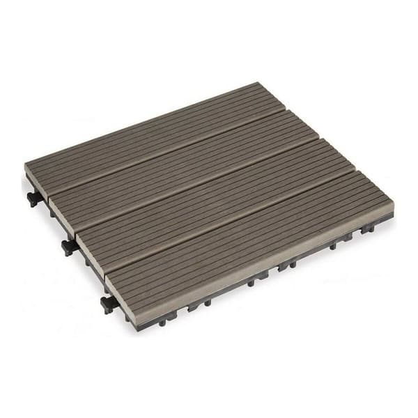 Forrigling Floor Tile Ibergarden SM-4P-ALDH Svart Polyetylen Kompositt 30 x 2,6 x 30 cm
