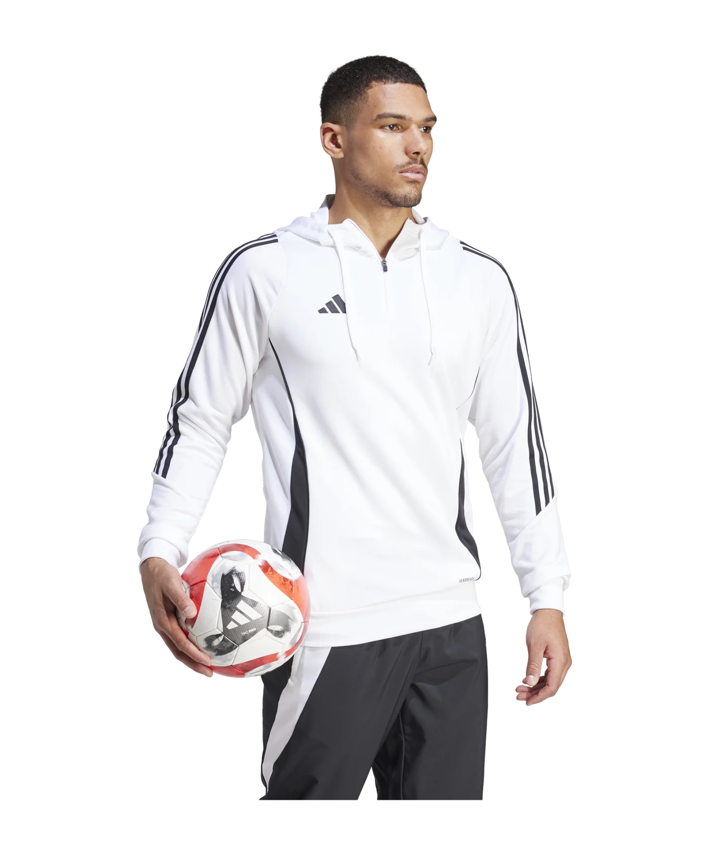 adidas Tiro 24 Training Hoody Weiss Schwarz