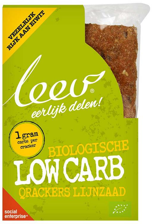 Leev Qrackers Lowcarb 3 x 2 Stuks Bio 3x2st