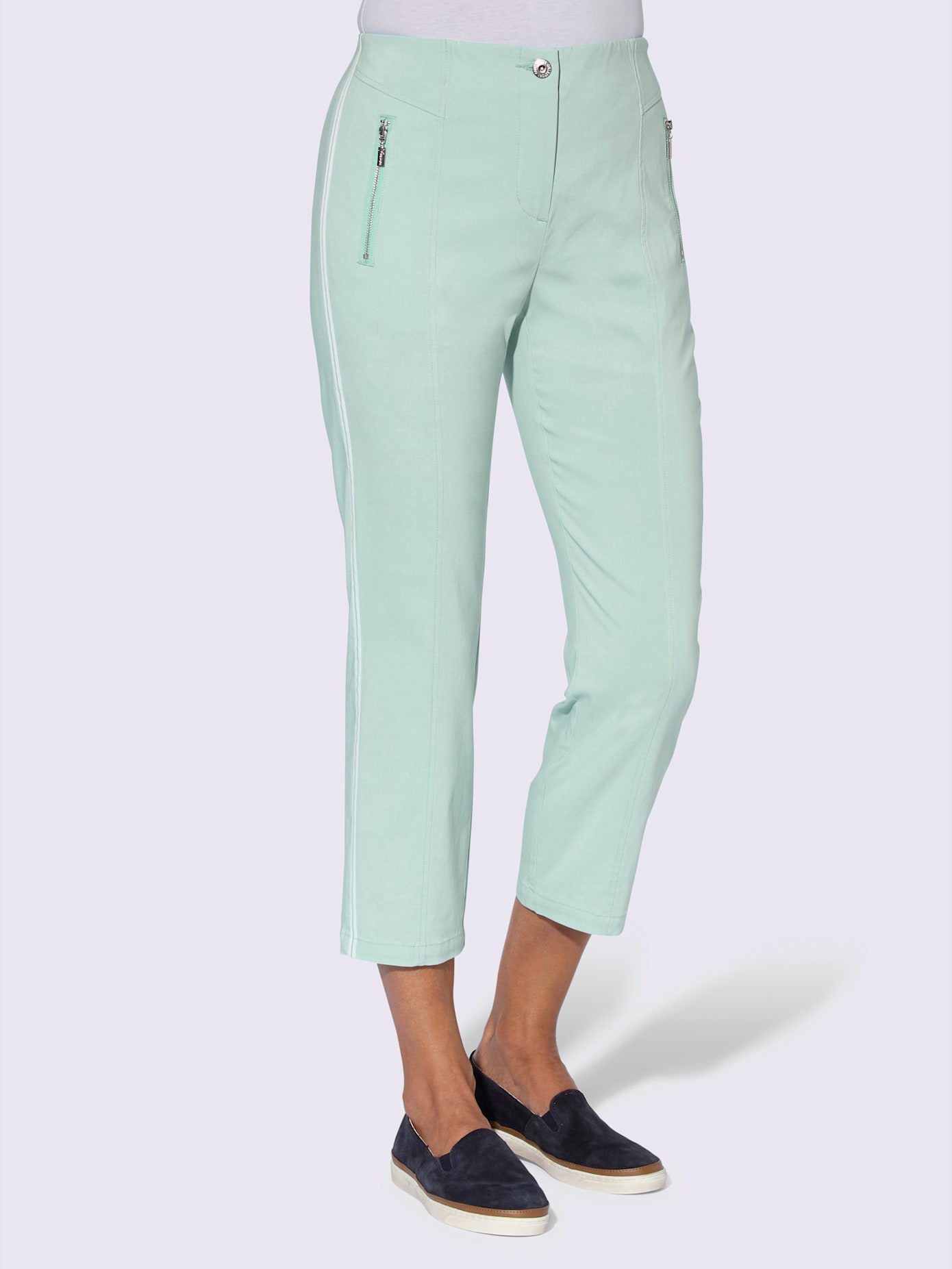 Pantalon 7/8 rayures galon tendance