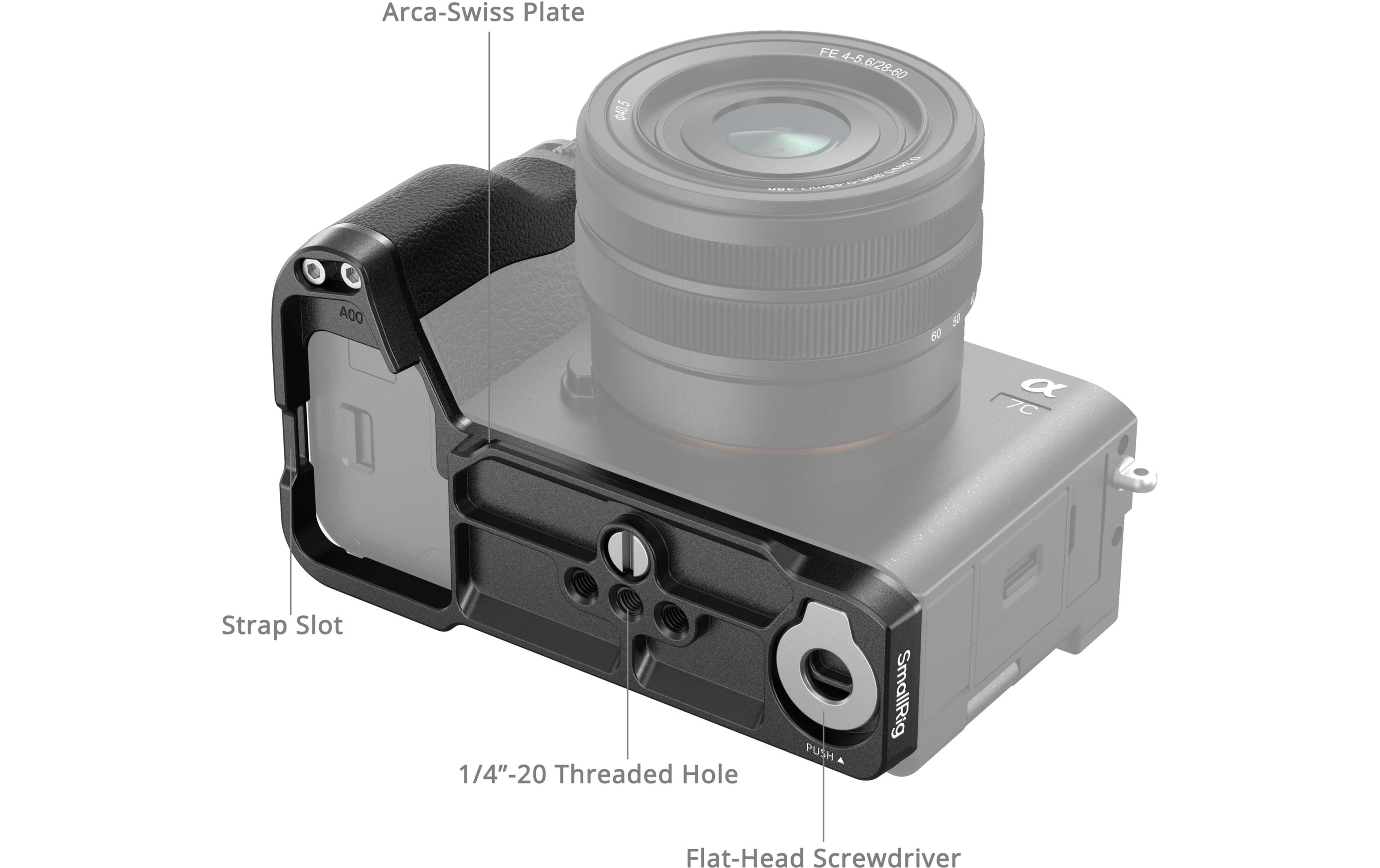 L-Winkel mit Silikongriff für Sony Alpha 7C II / Alpha 7CRVerbessert den Griff der Kamera