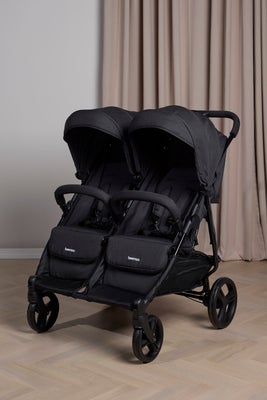 Beemoo Twin Shopper Søsken- & Tvillingvogn, Black Mélange