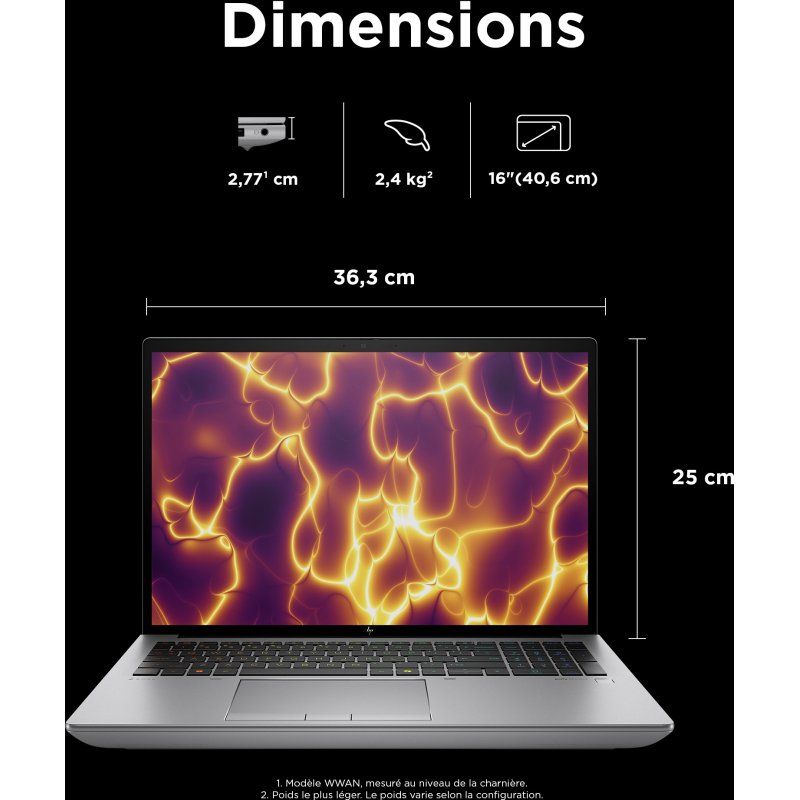 HP ZBook Fury G11 Intel® Core™ i7 i7-14700HX Station de travail mobile 40,6 cm (16