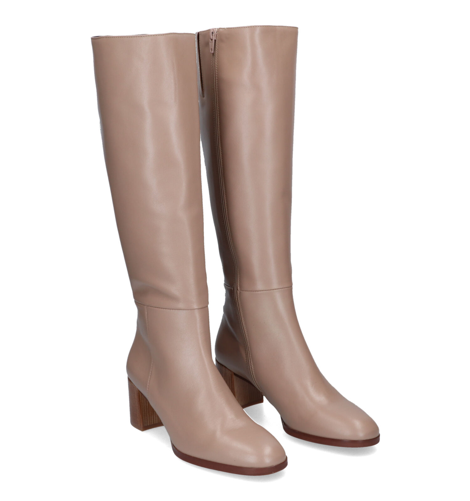 Lange laarzen beige