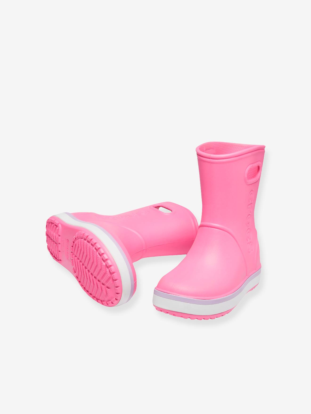 Bota de chuva Crocband K CROCS™ para crianças, amarela clara lisa