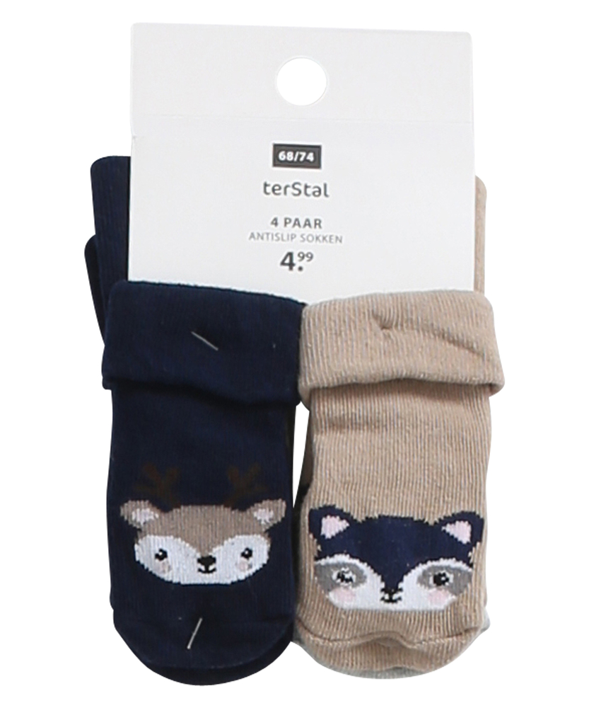 4-pack sokken dessin antislip