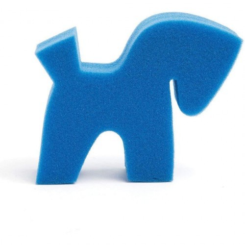 Esponja em formato de pônei para cavalos, azul