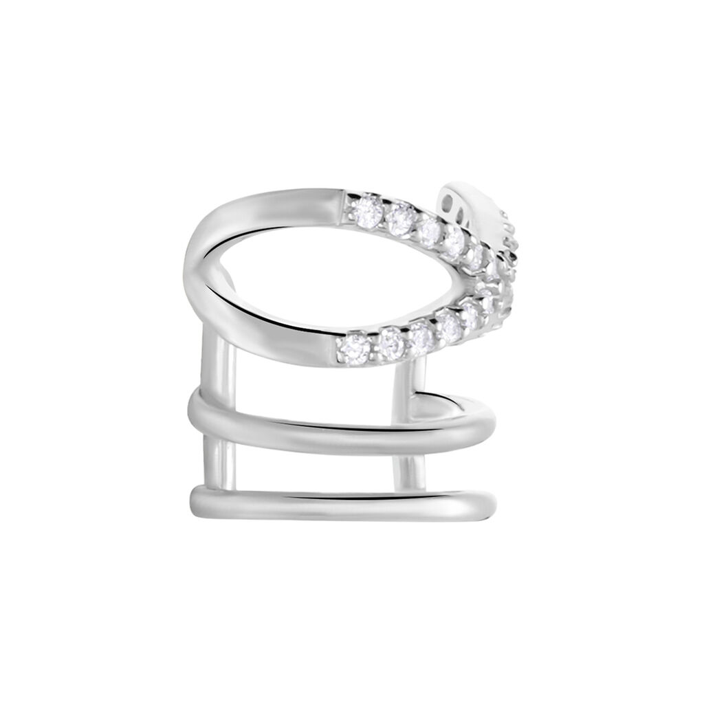 Bague D'oreille Unitaire Pancho Argent Blanc Oxyde