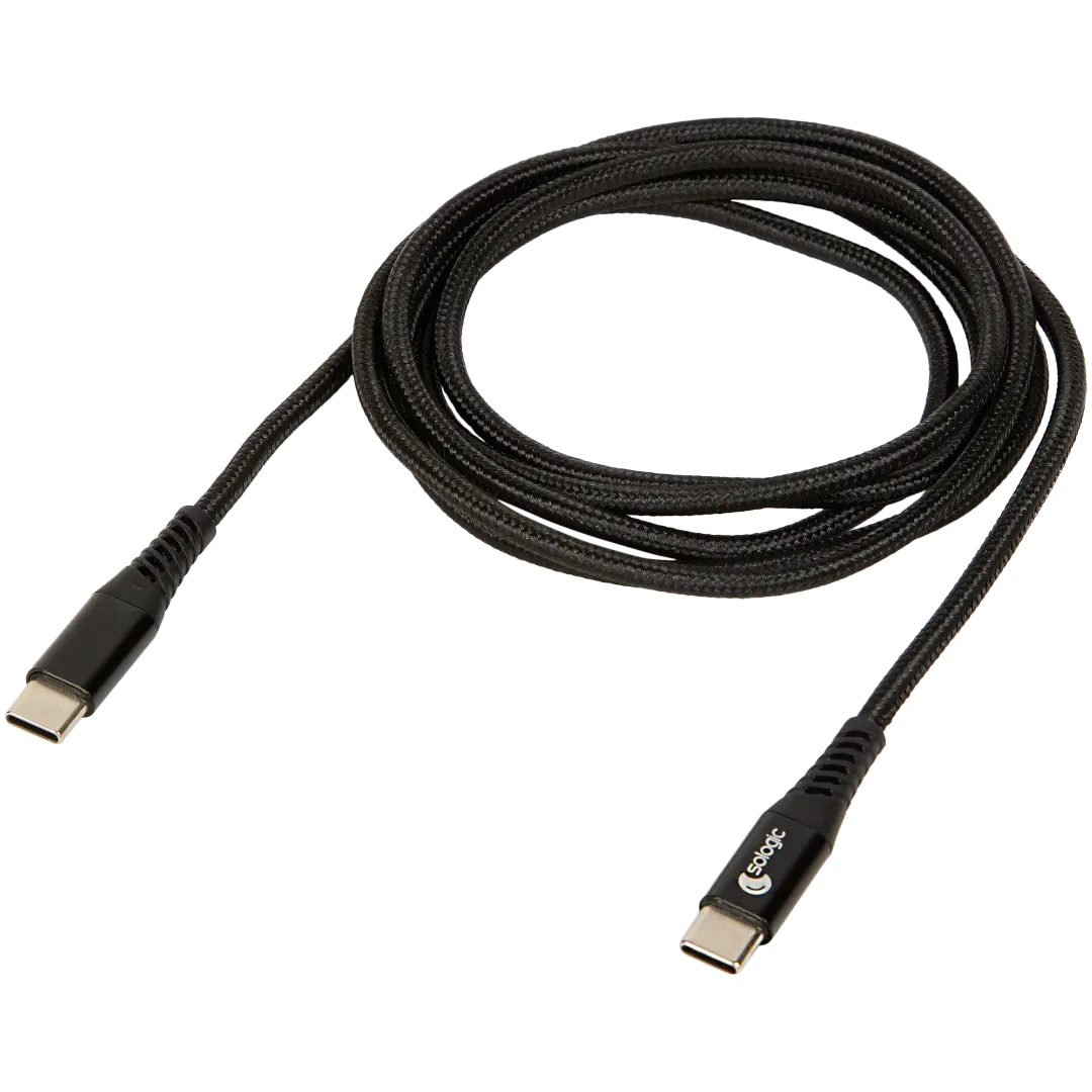 Sologic laad- en datakabel USB-C naar USB-C 1,5 meter | diverse varianten