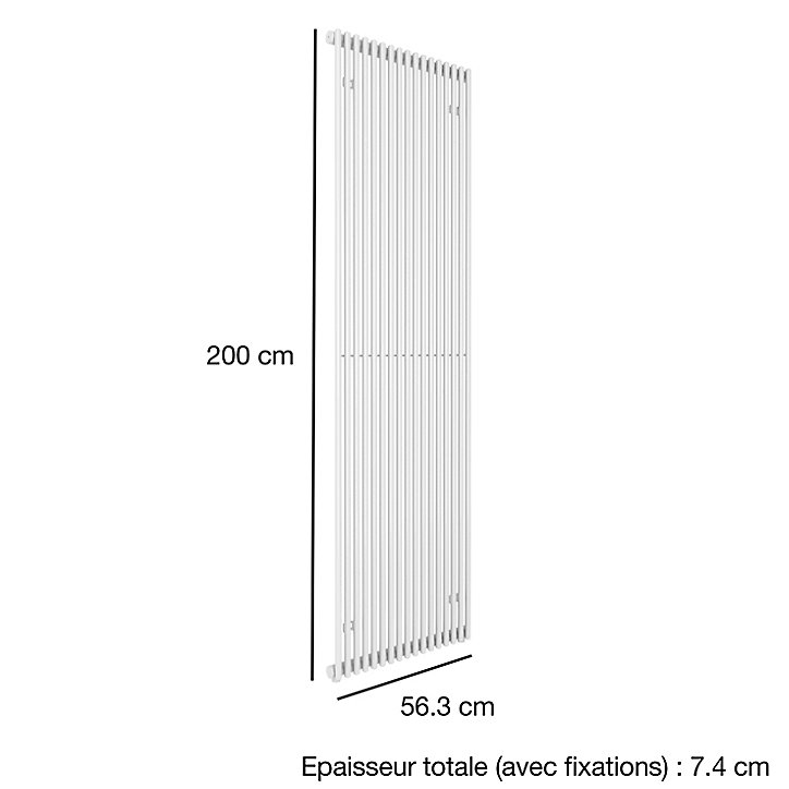 Radiateur eau chaude Acova Filin vertical blanc 1318W