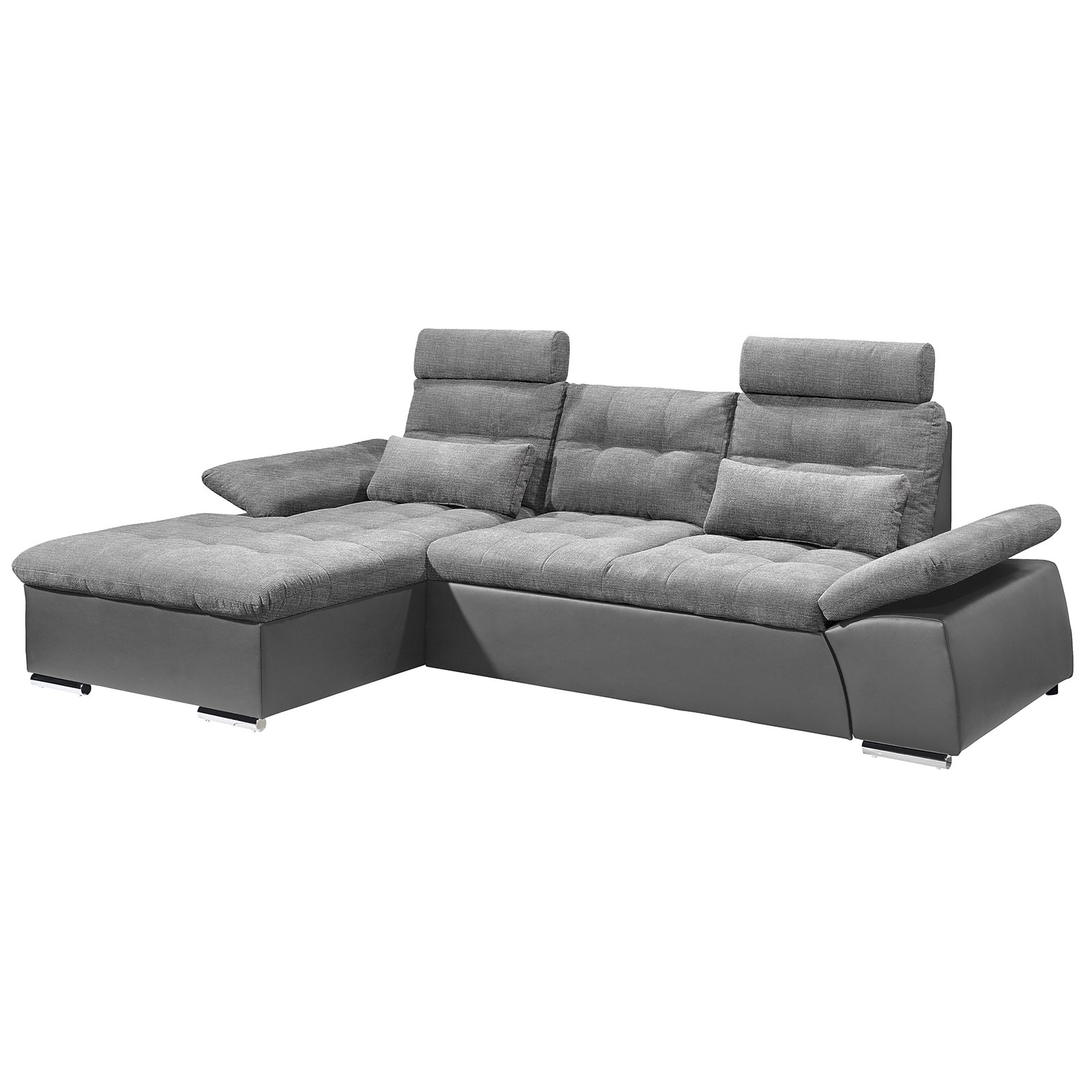 Ecksofa - dark grey-anthrazit - Liegefunktion - Recamiere links