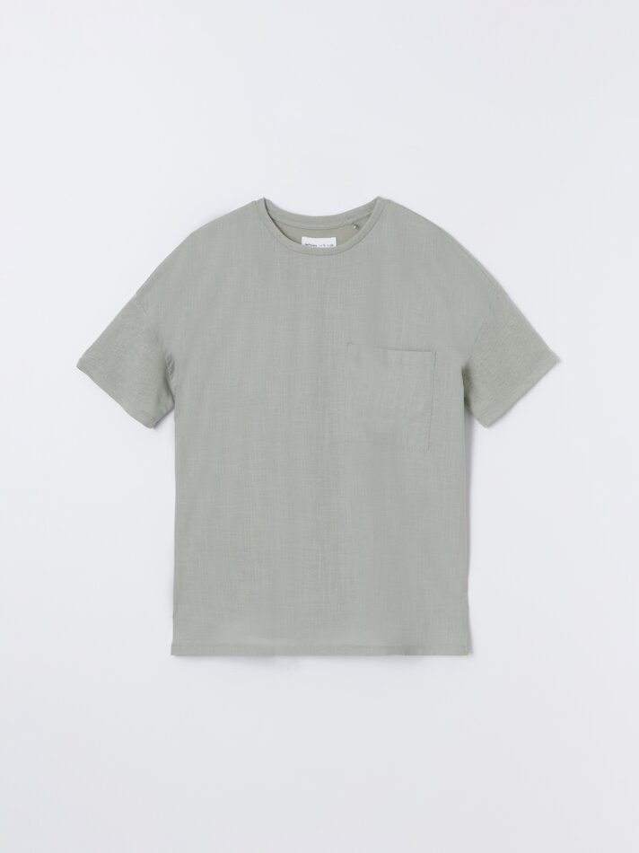 Camiseta rústica bicolor - Verde Musgo
