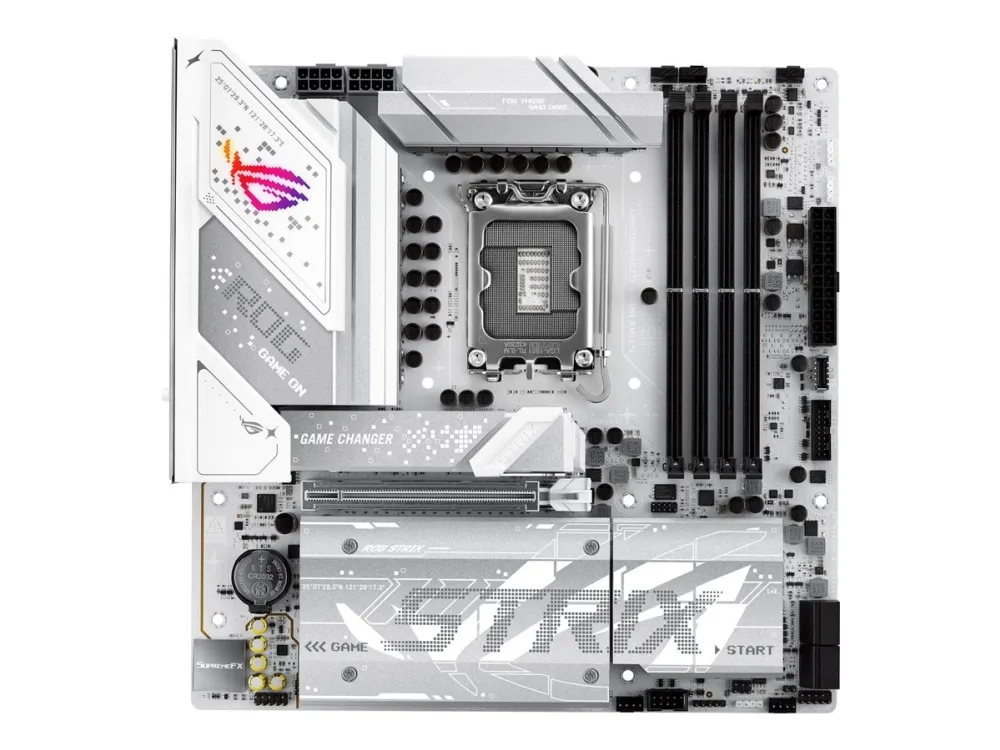 ASUS ROG STRIX B860-G GAMING WIFI - Bundkort - micro ATX - LGA1851 sokkel - B860 Chipset - USB4, USB-C 3.2 Gen 2x2, USB 3.2 Gen 2, USB 3.2 Gen 1 - 2.5 Gigabit LAN, Wi-Fi 7, Bluetooth - onboard grafik (CPU påkrævet) - HD Audio (8-kanaler)