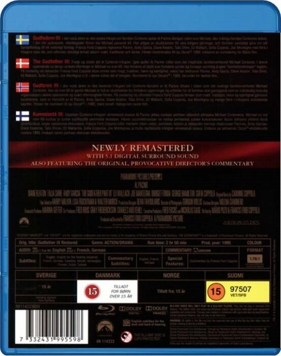 The Godfather 3 - The Coppola Restoration - Blu-Ray