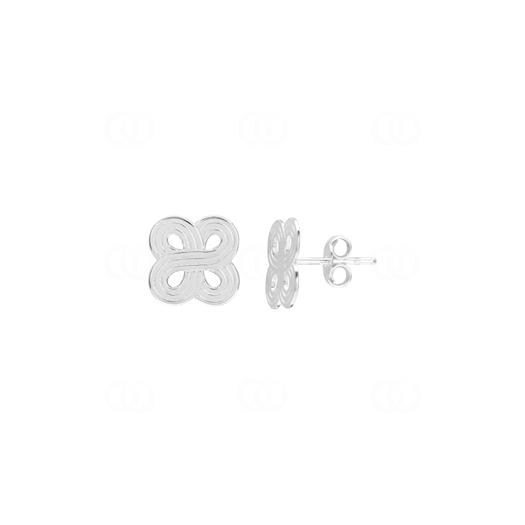 Ohrstecker 925 Silber rhodiniert Double Infinity