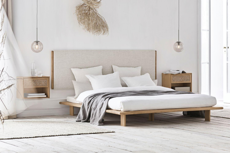 Bolia Haven bed 186x230 wit gepigmenteerd geolied eiken