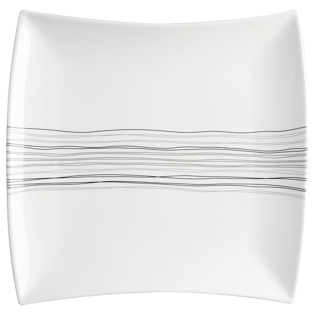 ASSIETTE PLATE LIGNES 26X26CM