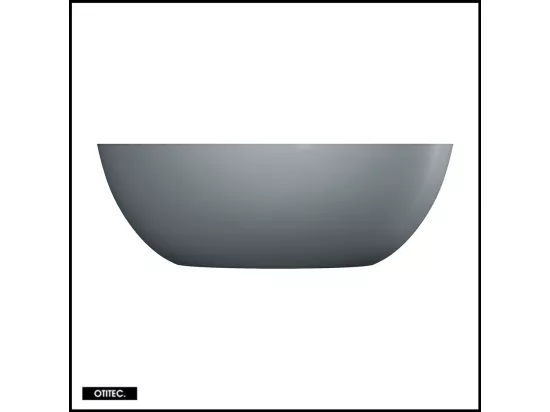 Baignoire Îlot - 148 x 75 cm - SHELL - Gris CENDRÉ MAT - avec SIPHON INCLUS