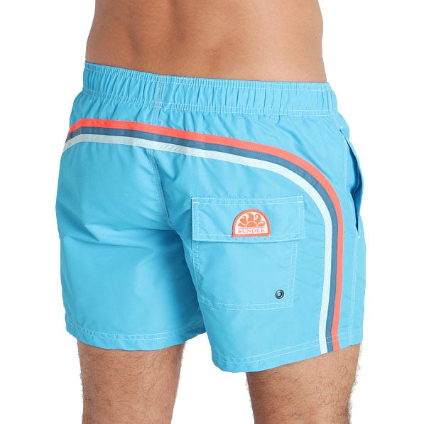 Sundek  Stretch Waist Mid-Length Boardshort