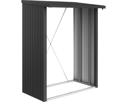 Brandhoutberging biohort WoodStock 150 157 x 102 x 199 cm donkergrijs metallic