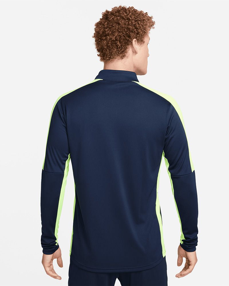 Haut d'entrainement 1/4 Zip Nike Academy 23 Bleu Marine & Jaune Fluo pour homme