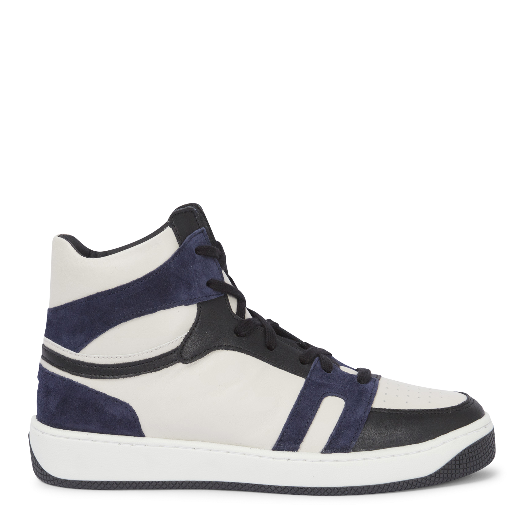 LUCAS - Baskets montantes en cuir | Bleu