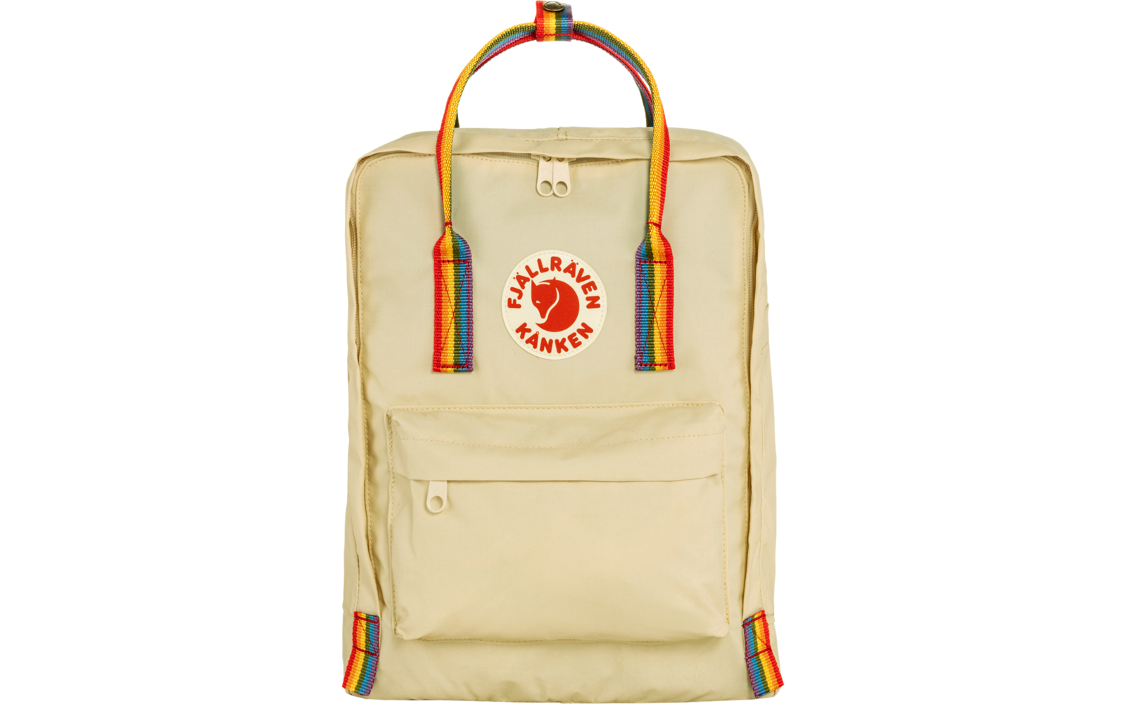 Fjällräven Kanken Rainbow Rucksack 16 Volumen Light Oak-Rainbow Pattern