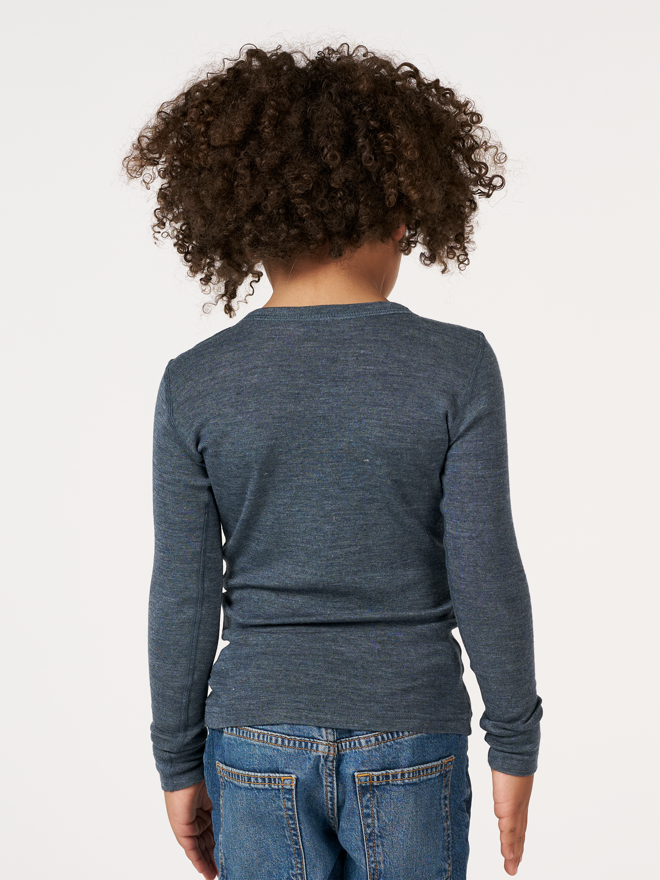 Shirt van merinowol/zijde voor kinderen